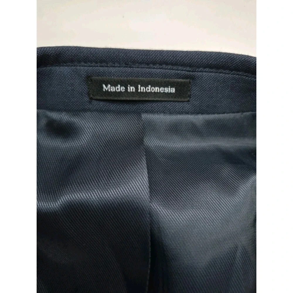 Pronto Uomo Mens Wool Sports Coat 48L Navy Blue 2 Button Double Vent Italy S703